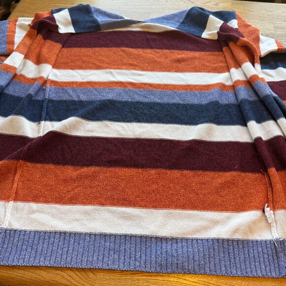 Multicolored Striped Cardigan Sweater Size Large - Picture 4 of 6